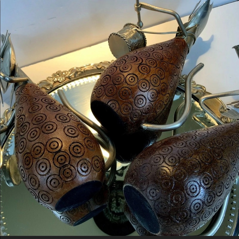 SOLD 3 Cats Insturments Wood Drum Horn Guitar S12 - Picture 7 of 7